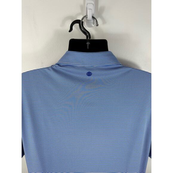 G/Fore Performance Golf Polo Striped Blue White Size XL Mens - Picture 8 of 8